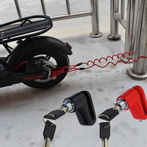Anti-Theft Disc Brakes Lock with Steel Wire for Electric Scooters - ecommuterscooter