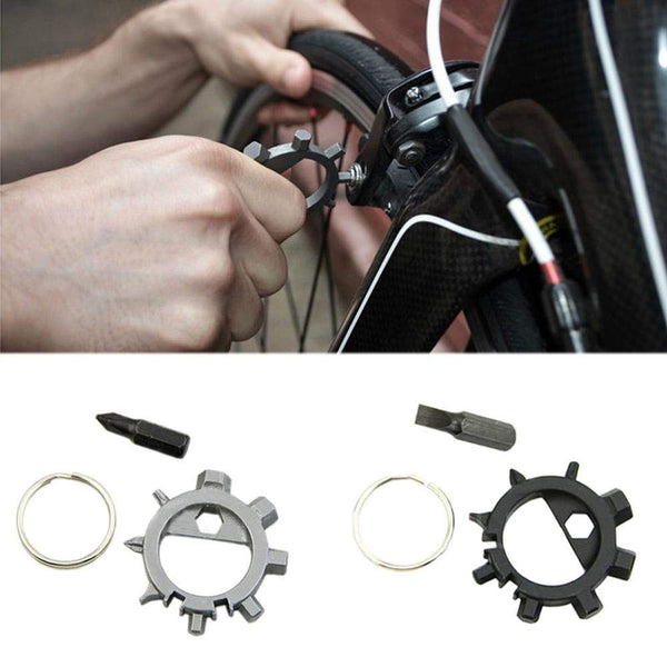 Outdoor Tools - 12 in 1 EDC Tools Bicycle Adjust Tools Multifunctional Pocket Gear Bike Spokes Screwdriver Keychain Bottle Opener ing - by YPT - 1 PCs - ecommuterscooter